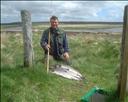 Bjorn Dingsor and these are three of the four salmon that he had on beat twelve. These are his first ever salmon.