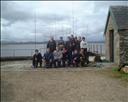 This is a group from Charleston Academy, Inverness who were on the river for a day trout-fishing