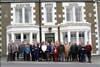 A keen crowd of anglers and staff outside the Ulbster Arms Hotel, Halkirk 