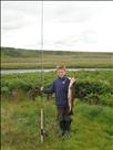 Willie Laird with his first Thurso salmon, 23rd July 2011